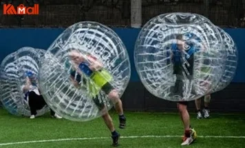clear inflatable ball used for zorbing